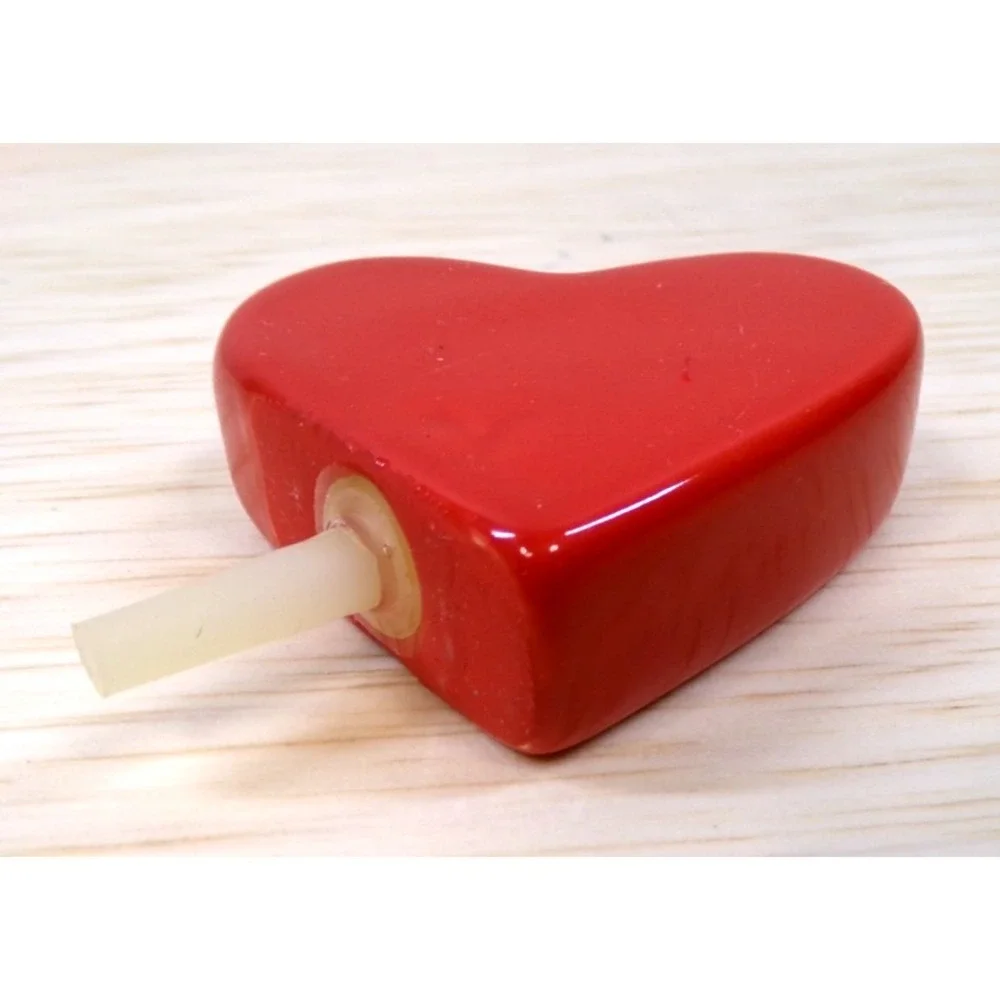 Nora Fleming Stoneware‎ 2 3/8 inch Red Heart with Rubber to fit Dishes